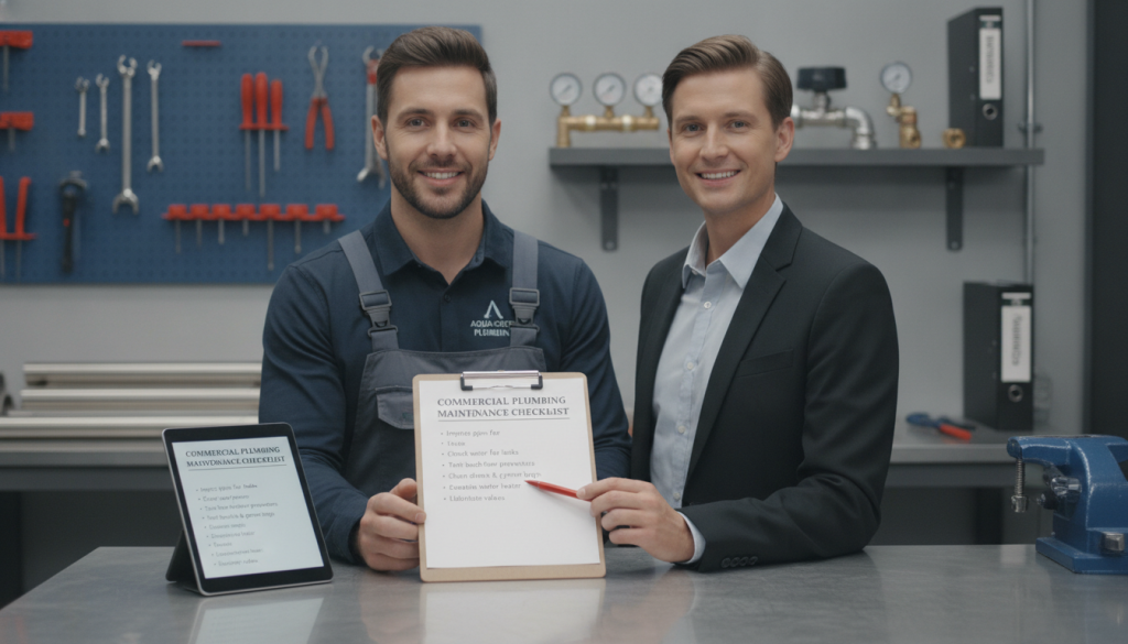 Commercial plumbing maintenance checklist for property managers in Lancaster, CA